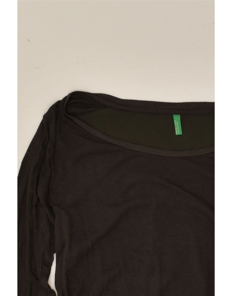 BENETTON Womens Top Long Sleeve UK 14 Large Green | Vintage Benetton | Thrift | Second-Hand Benetton | Used Clothing | Messina Hembry 