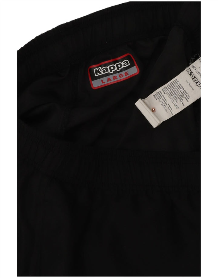 Kappa Mens Graphic Sport Shorts Large  Black Polyester
