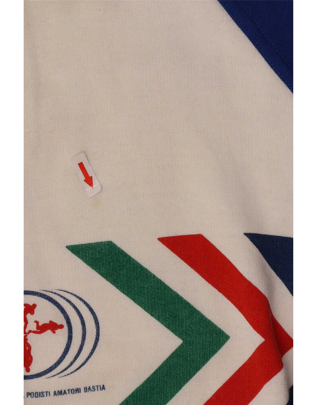 Vintage Mens Graphic Sweatshirt Jumper XL White Colourblock