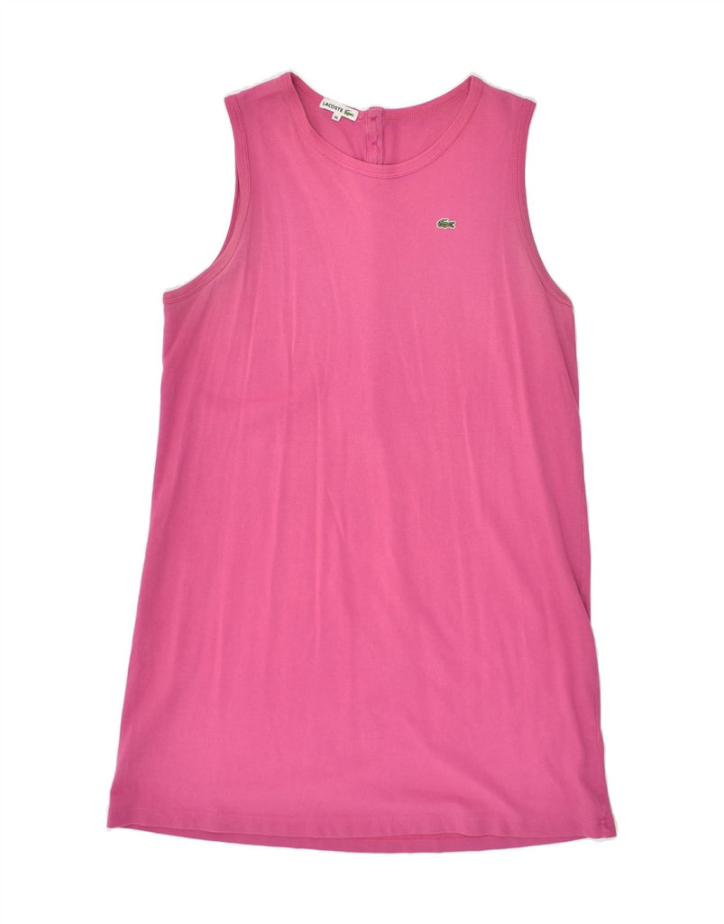 LACOSTE Womens Sleeveless T-Shirt Dress Size 44 Large Pink Cotton | Vintage Lacoste | Thrift | Second-Hand Lacoste | Used Clothing | Messina Hembry 