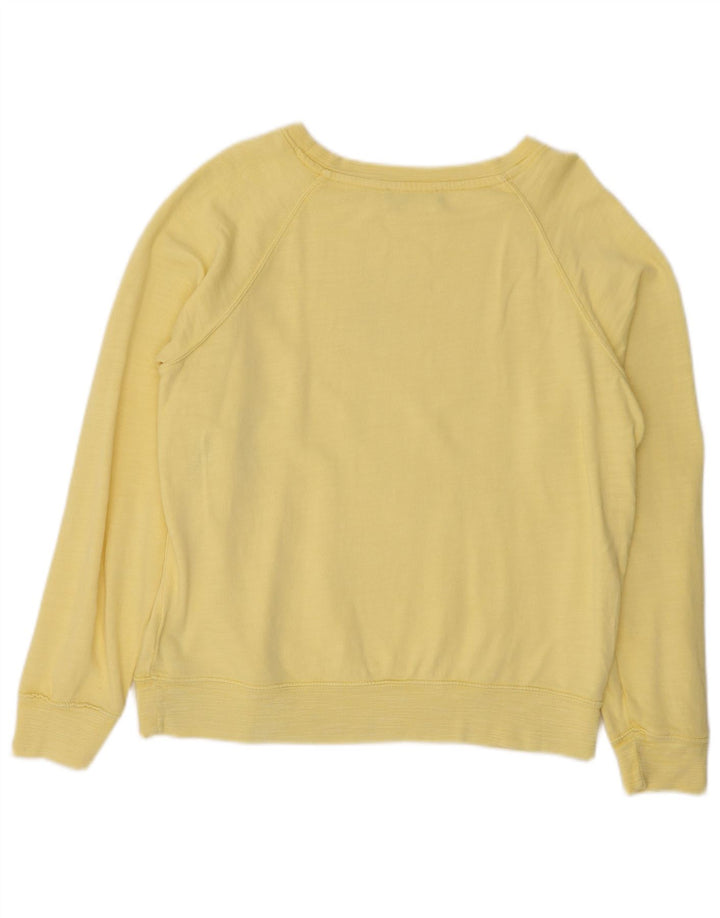 Marks & Spencer Womens Sweatshirt Jumper UK 14 Large Yellow Cotton