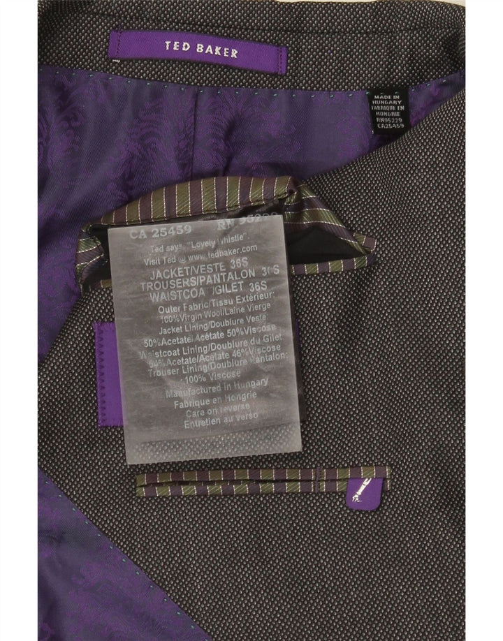 Ted Baker Mens 2 Button Blazer Jacket UK 36 Small Grey Wool
