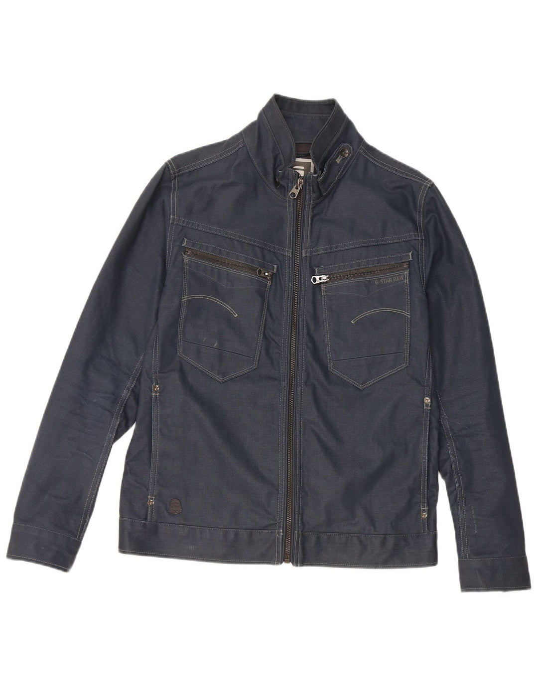 G-Star Mens Denim Jacket UK 40 Large Navy Blue