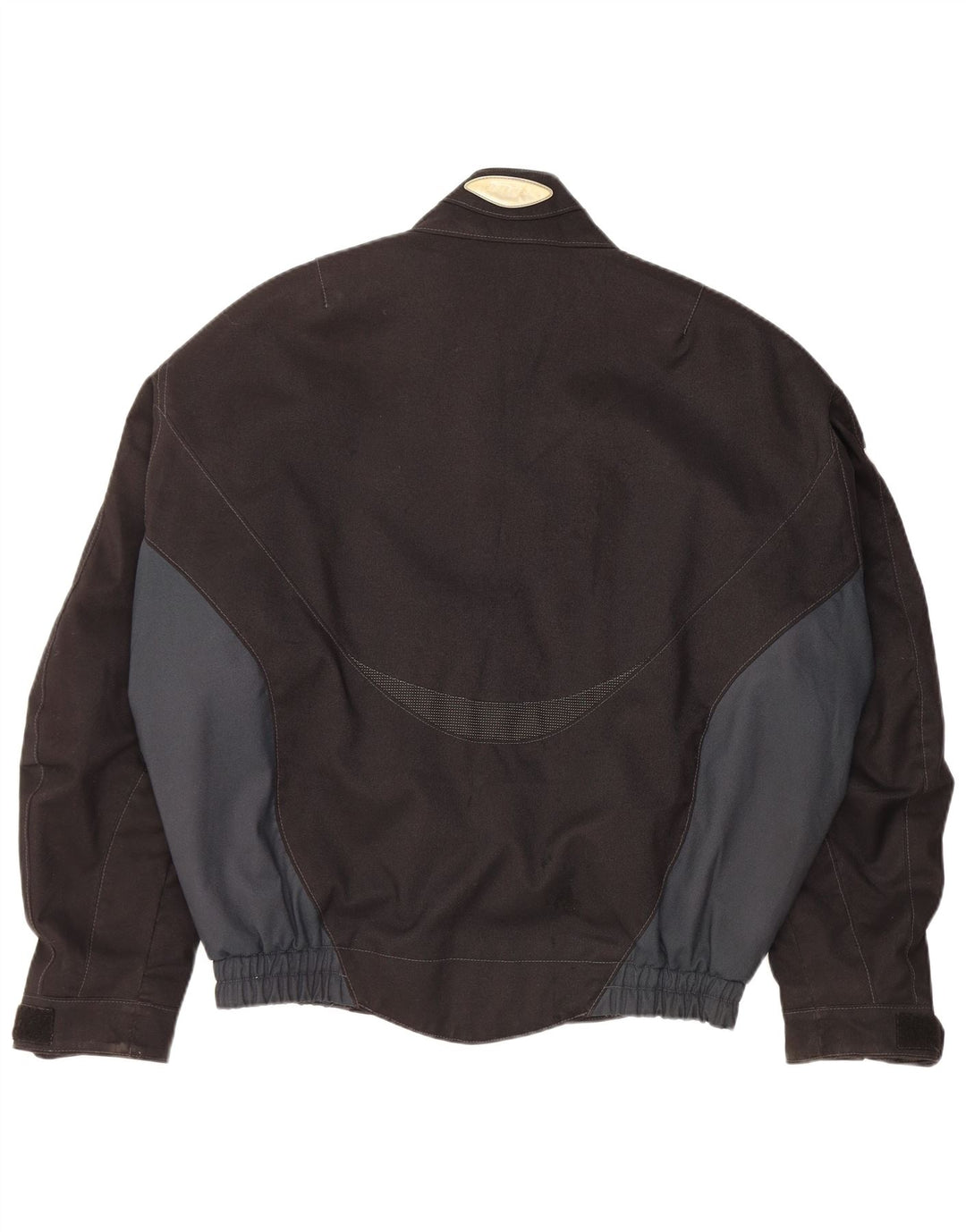 Clover Mens Motorcycle Racer Jacket UK 40 Large Black Colourblock