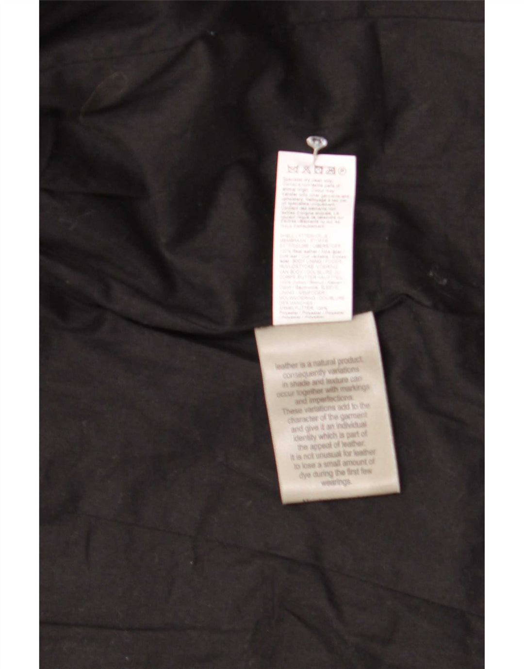 River Island Womens Leather Biker Jacket UK 12 Medium Black