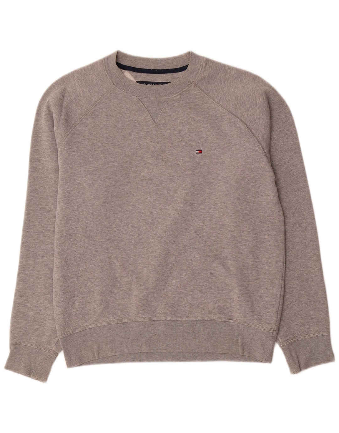 Tommy Hilfiger Mens Sweatshirt Jumper Small Grey Flecked Cotton