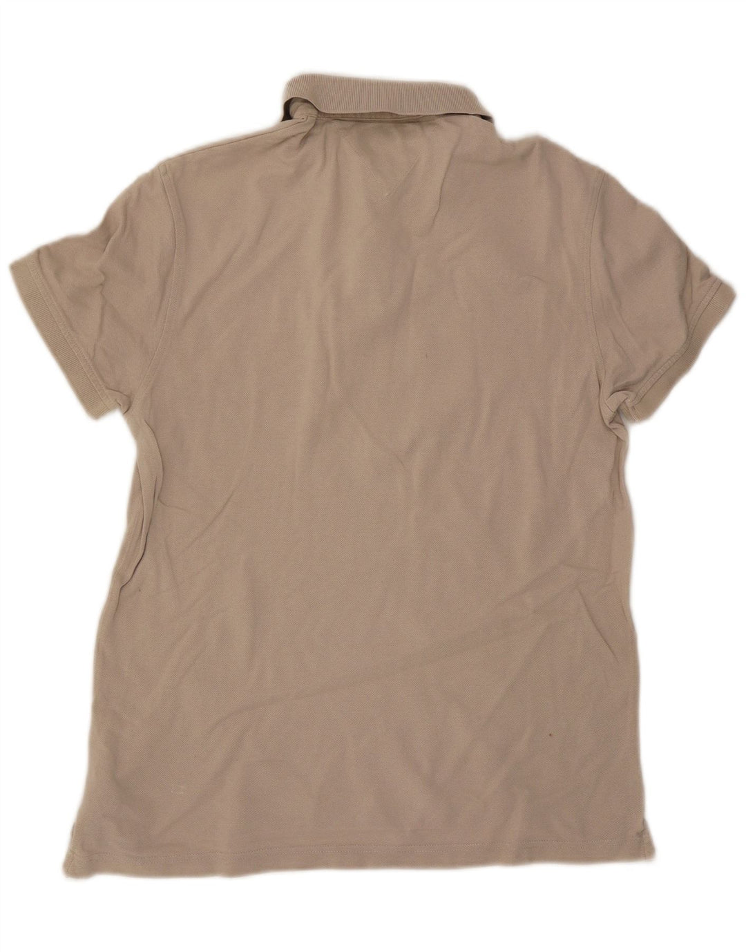 Tommy Hilfiger Mens Regular Fit Polo Shirt Small Beige Cotton