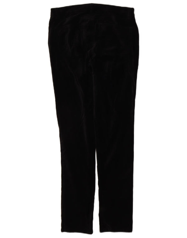 Ralph Lauren Womens Velvet Slim Casual Trousers US 2 XS W25 L30 Black