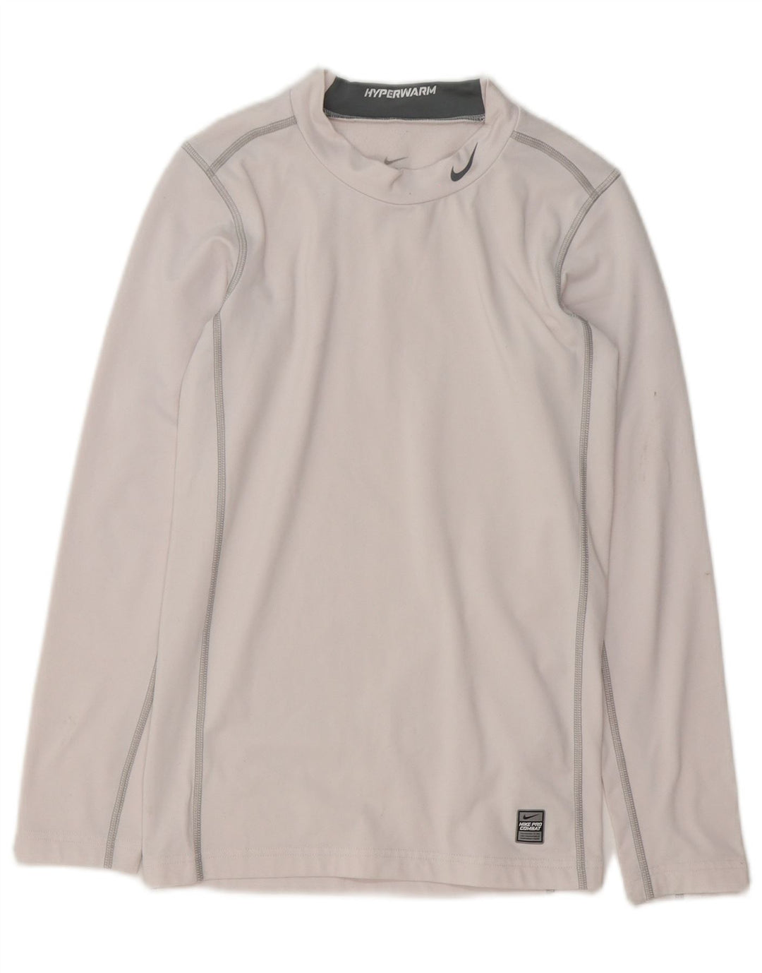 Nike Boys Dri Fit Top Long Sleeve 13-14 Years XL White Polyester