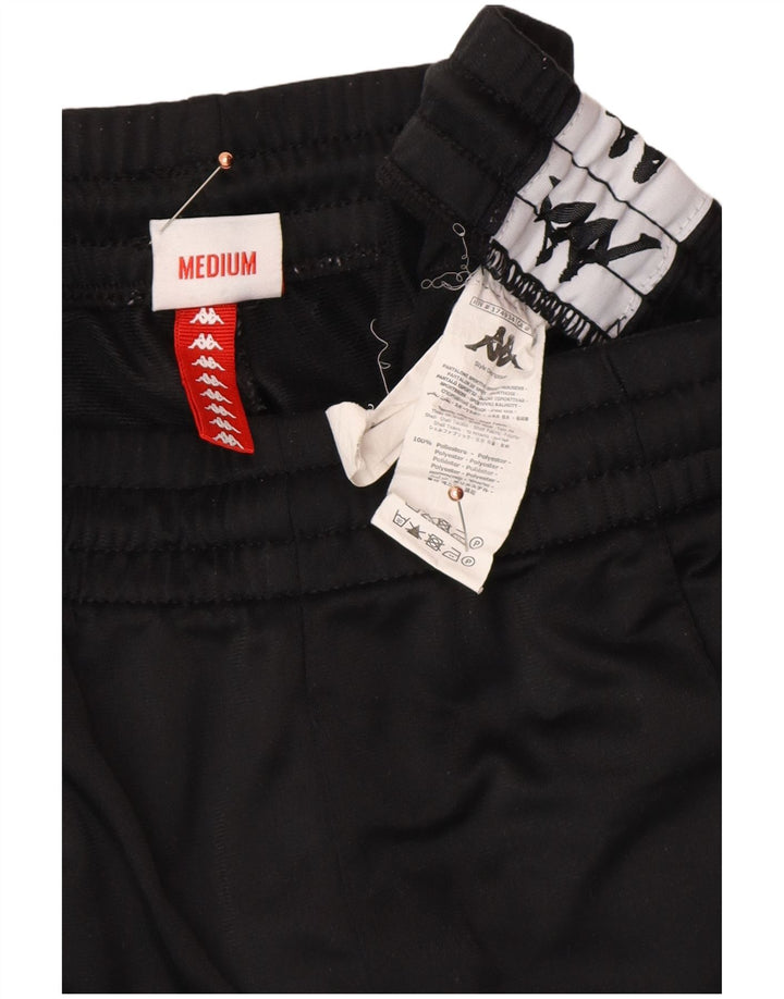 KAPPA Mens Graphic Tracksuit Trousers Joggers Medium  Black Colourblock
