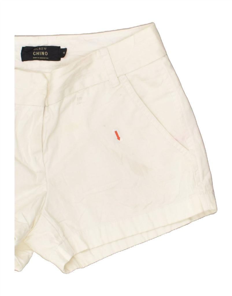 J. CREW Womens Chino Shorts US 0 XS W28  Off White Cotton | Vintage J. Crew | Thrift | Second-Hand J. Crew | Used Clothing | Messina Hembry 