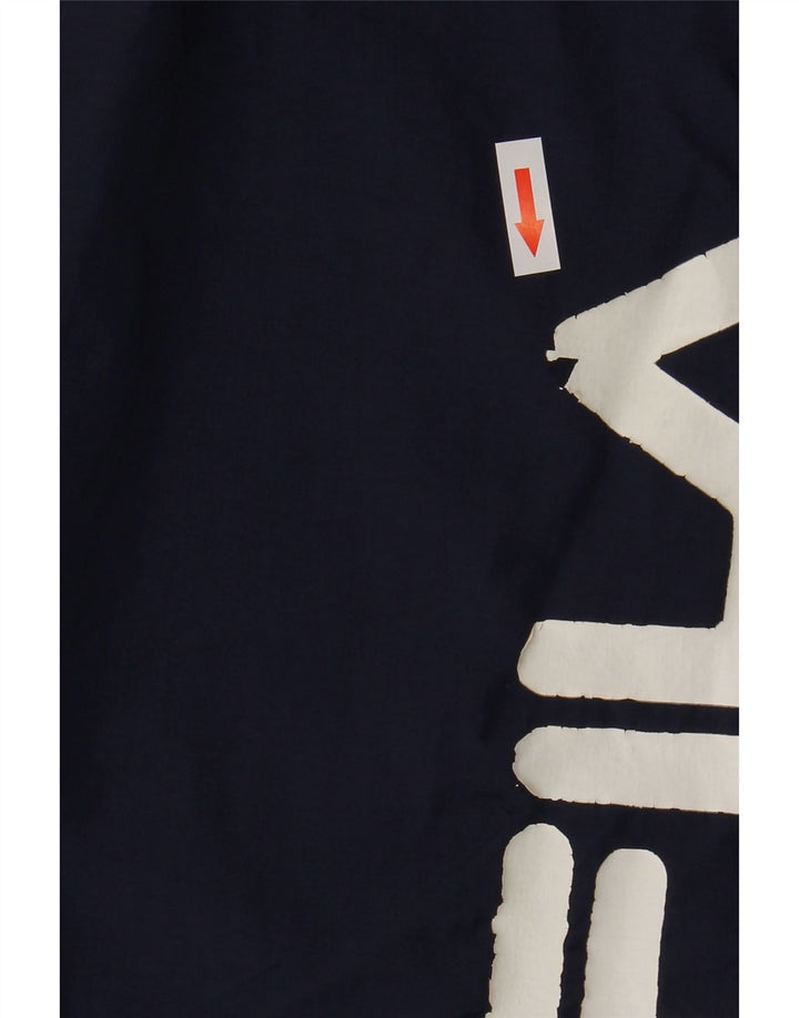Fila Mens Graphic Sport Shorts Large  Navy Blue Colourblock Polyamide