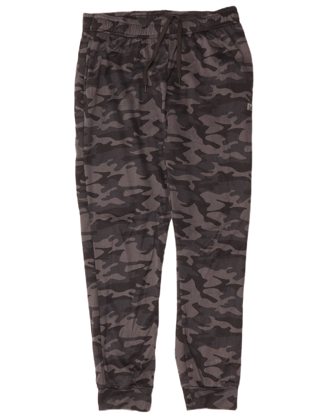 RUSSELL ATHLETIC Mens Tracksuit Trousers Joggers Large  Grey Camouflage