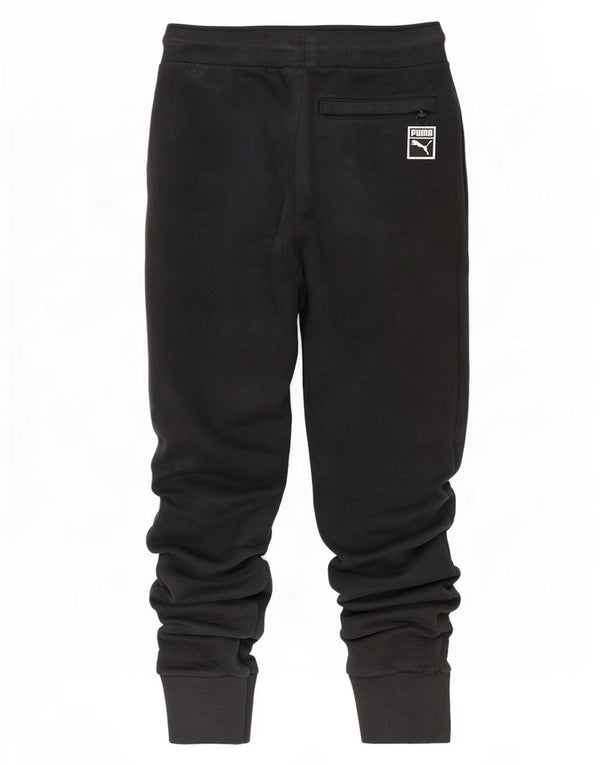 Puma Mens Graphic Tracksuit Trousers Joggers Medium Black Cotton
