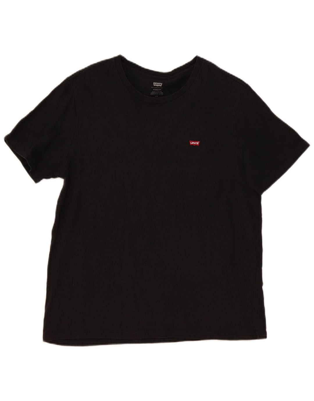 Levi's Mens Standard T-Shirt Top Large Black Cotton