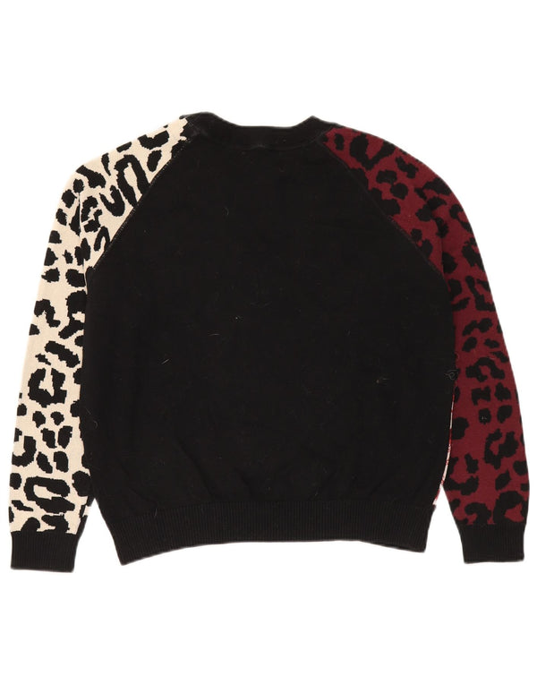 Desigual Womens Crew Neck Jumper Sweater UK 14 Medium Multicoloured Floral