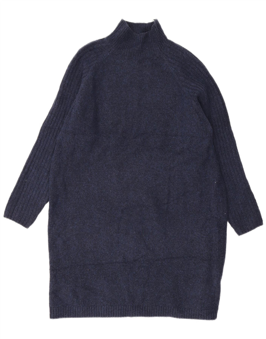 Zara Womens Jumper Dress UK 14 Medium Navy Blue Acrylic