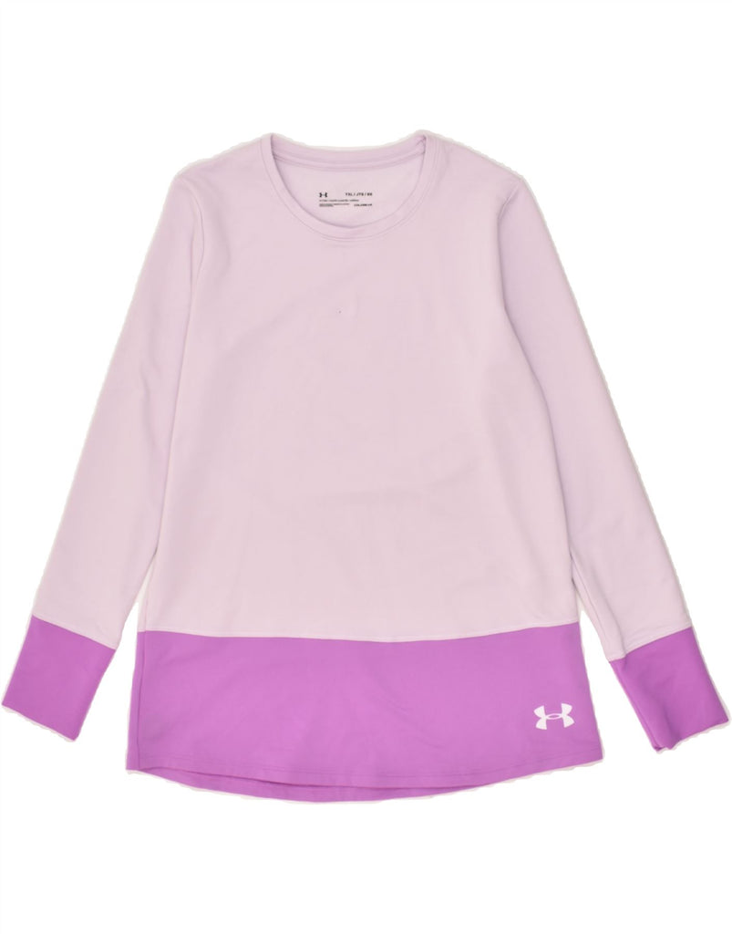 UNDER ARMOUR Girls Cold Gear Top Long Sleeve 13-14 Years XL Purple | Vintage Under Armour | Thrift | Second-Hand Under Armour | Used Clothing | Messina Hembry 