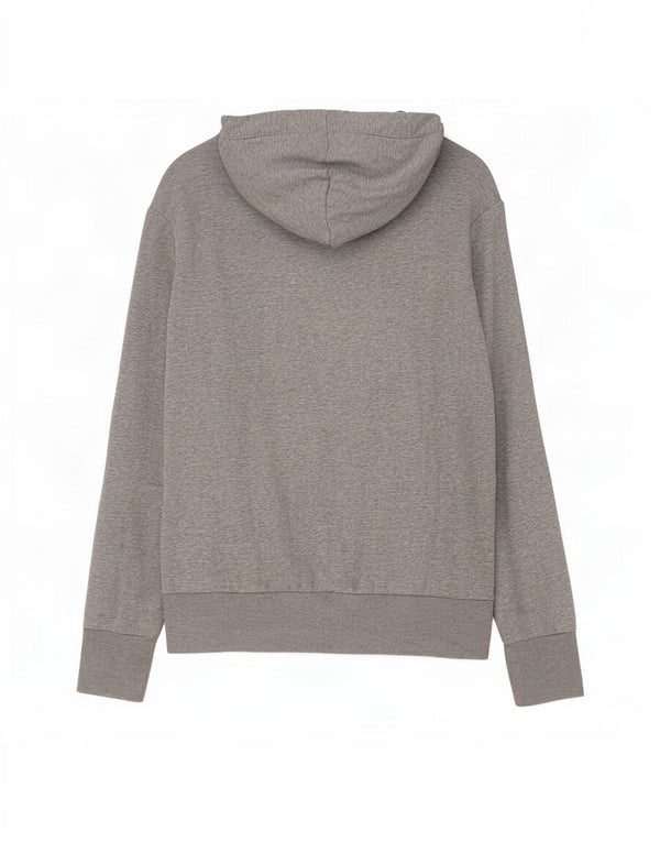 Puma Womens Graphic Zip Hoodie Sweater UK 16 Large Grey Cotton