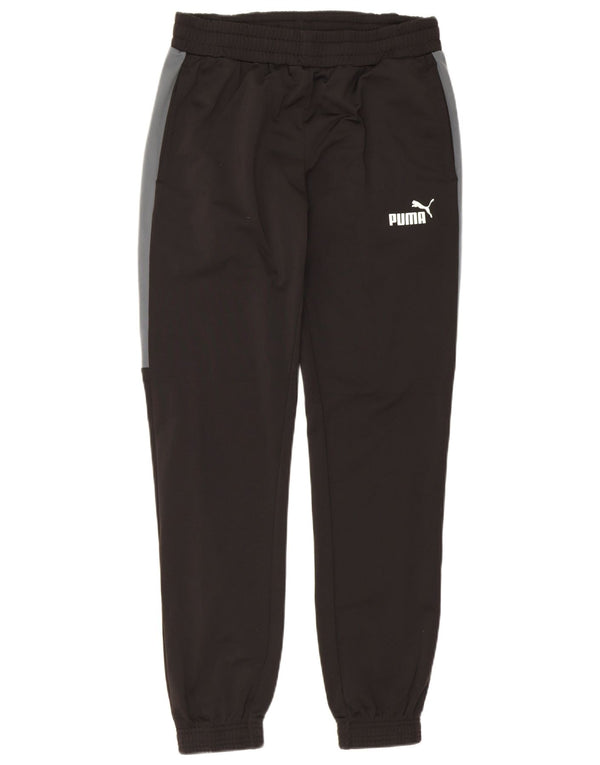 Puma Mens Tracksuit Trousers Joggers Medium Black Colourblock Polyester