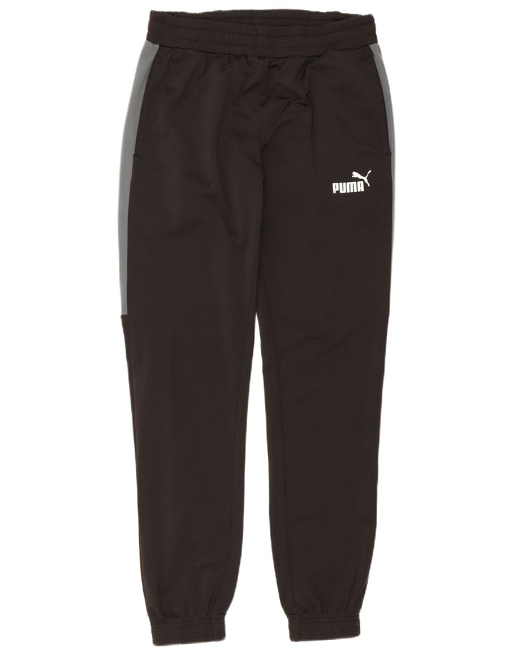 Puma Mens Tracksuit Trousers Joggers Medium Black Colourblock Polyester