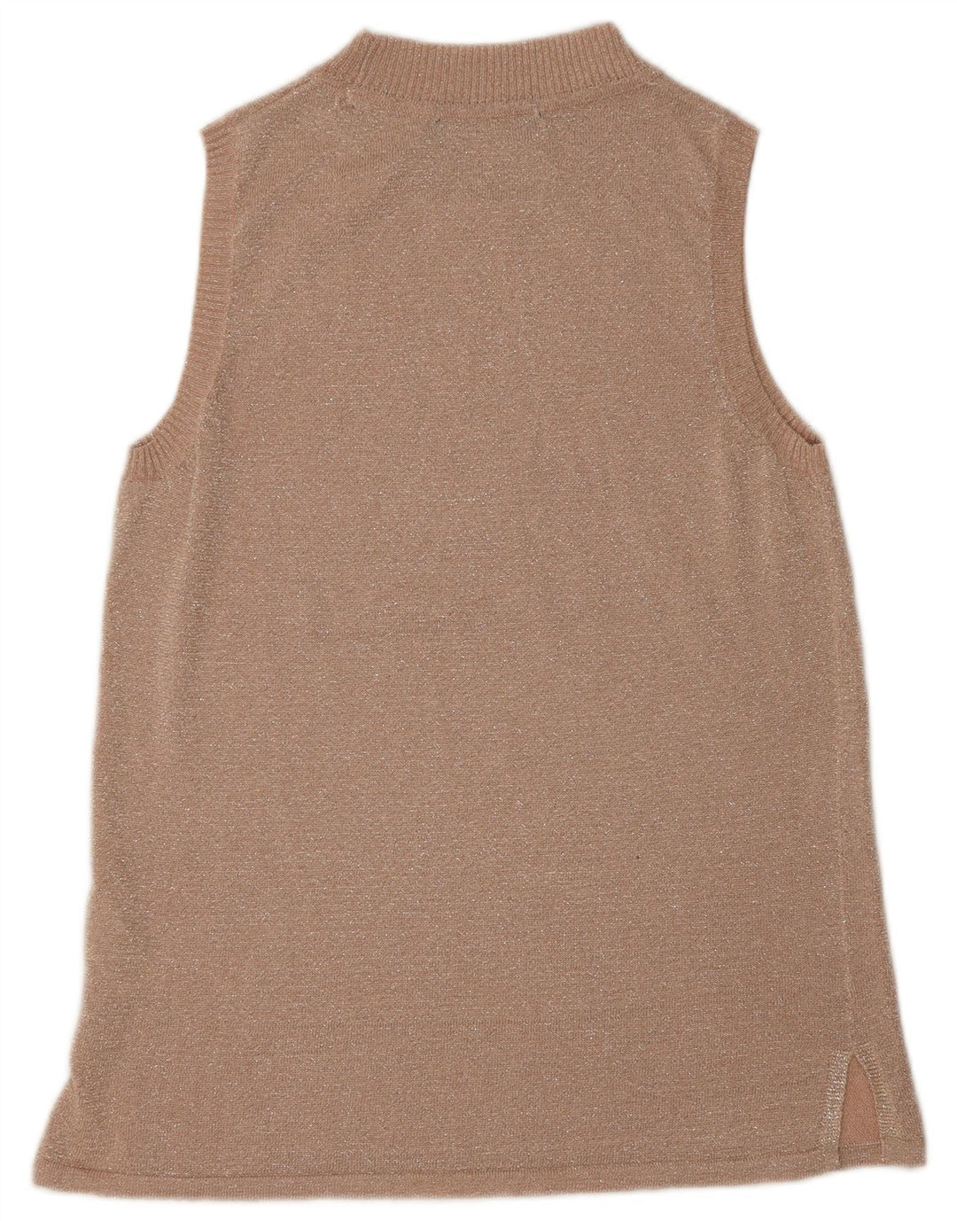 Marks & Spencer Womens Vest Top UK 12 Medium Beige Viscose