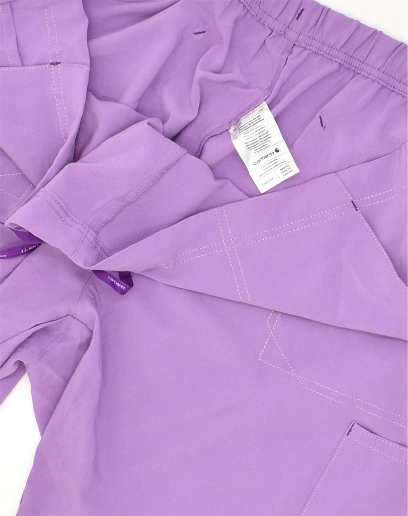 CARHARTT Womens Petite Tracksuit Trousers UK 22 3XL Purple Polyester | Vintage Carhartt | Thrift | Second-Hand Carhartt | Used Clothing | Messina Hembry 