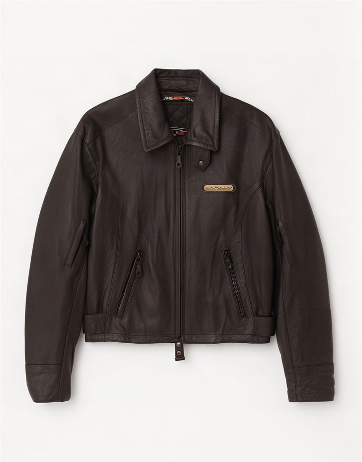 Spidi Womens Motorstyle Leather Racer Jacket UK 14 Medium Black