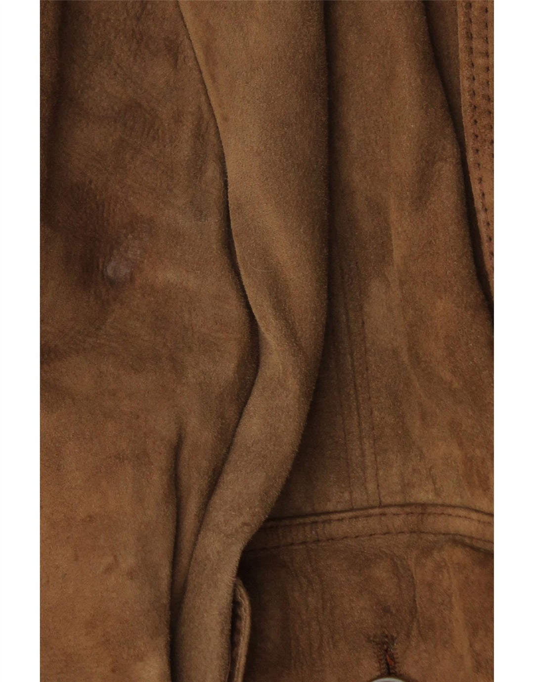 VINTAGE Mens Suede Bomber Jacket IT 44 XS Brown