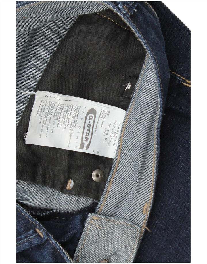 G-Star Womens Midge Straight Jeans W30 L32 Navy Blue Cotton