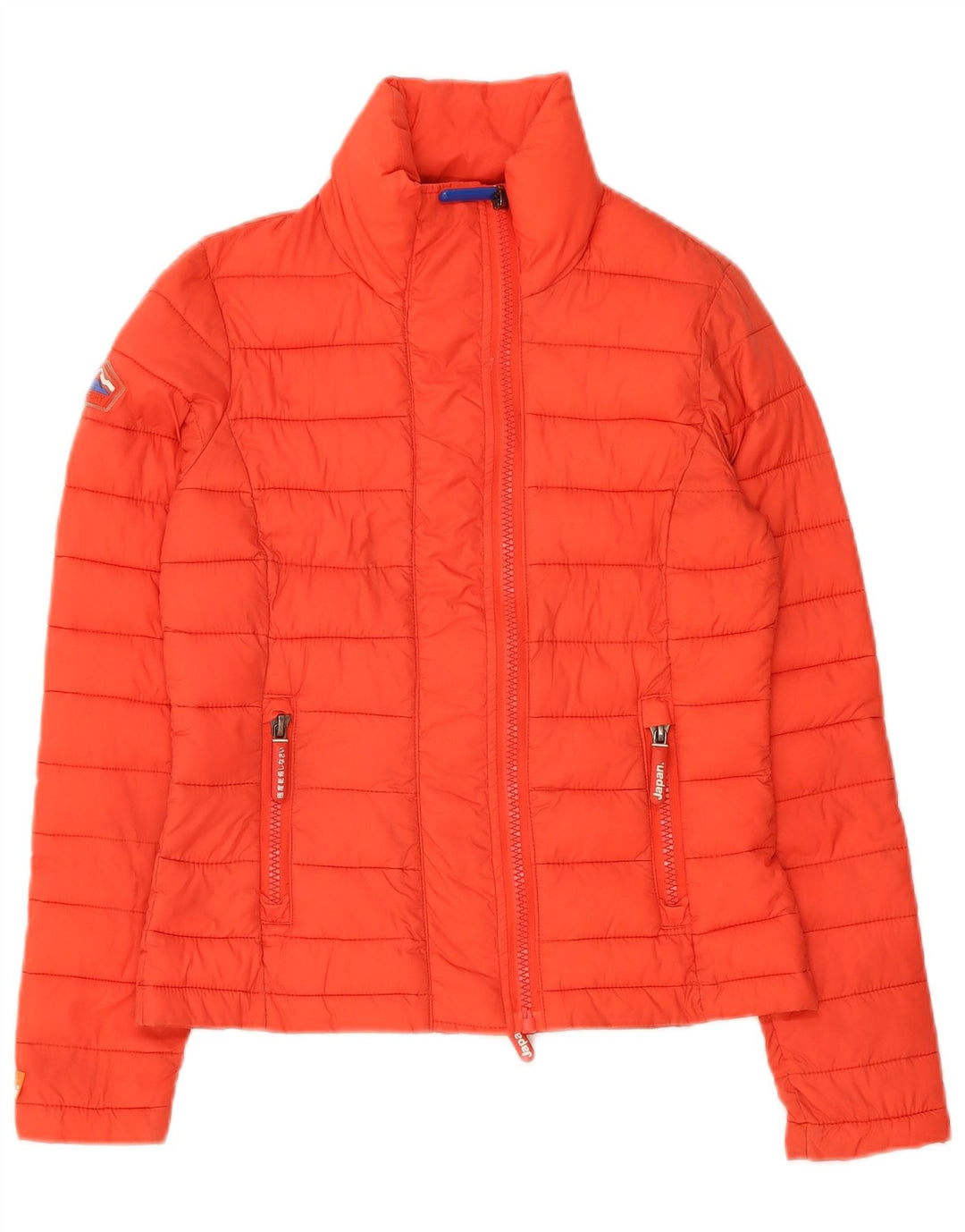 SUPERDRY Womens Padded Jacket UK 10 Small Orange Nylon