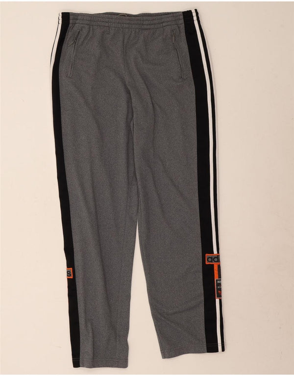 Adidas Mens Graphic Tracksuit Trousers Large Grey Colourblock Polyester