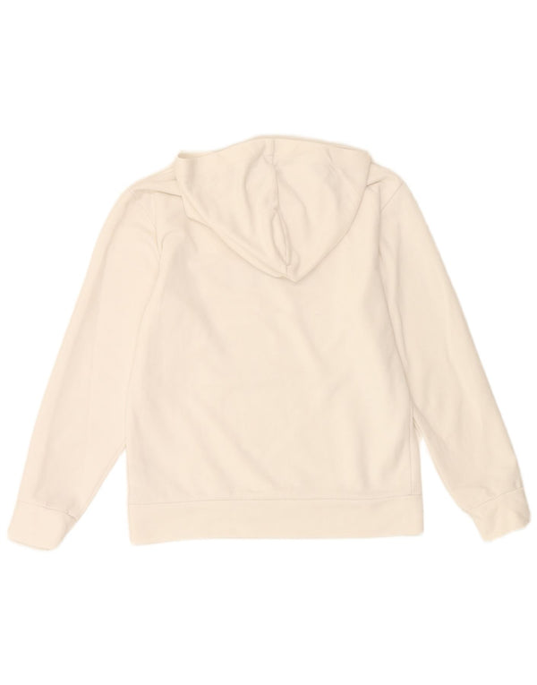 Adidas Womens Graphic Hoodie Jumper UK 8/10 Small White Polyester