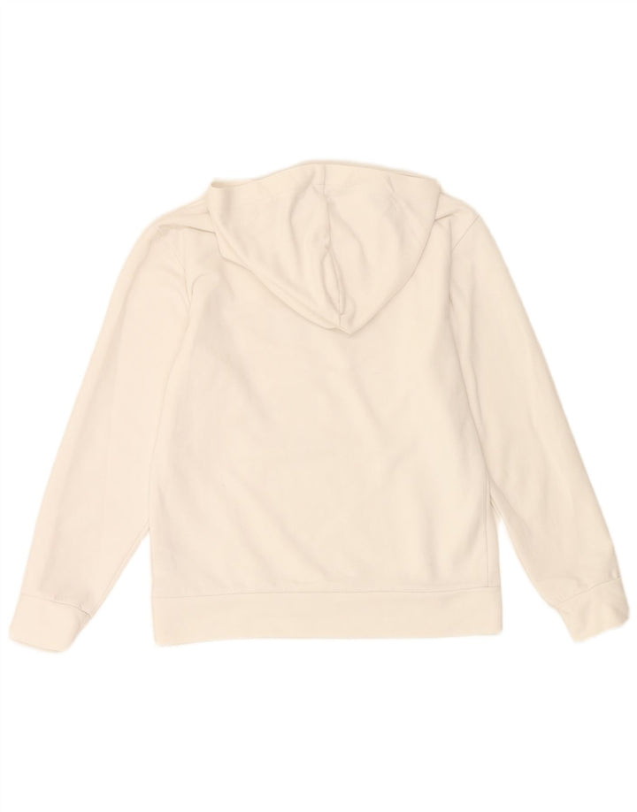 Adidas Womens Graphic Hoodie Jumper UK 8/10 Small White Polyester