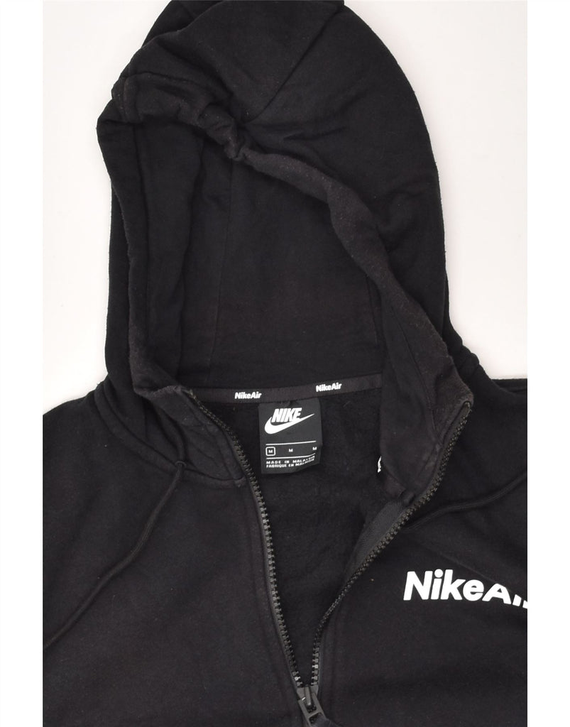 NIKE Mens Zip Hoodie Sweater Medium Black Cotton | Vintage Nike | Thrift | Second-Hand Nike | Used Clothing | Messina Hembry 