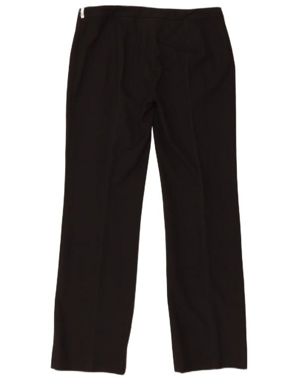 Trussardi Womens Straight Regular Casual Trousers IT 46 Large W32 L31 Black