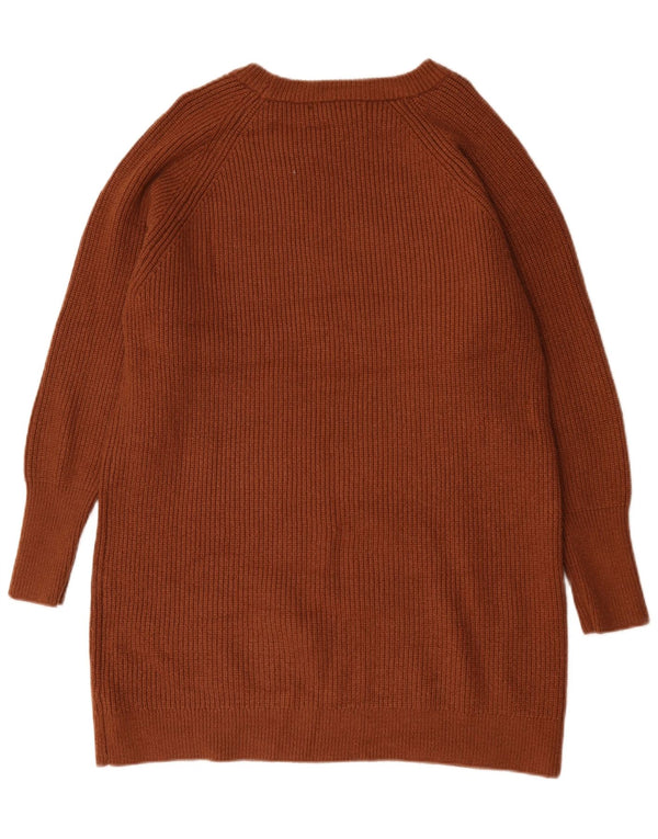 Zara Womens Loose Fit Jumper Dress UK 14 Medium Brown Acrylic