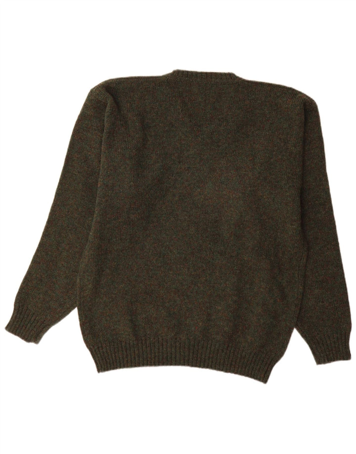 Vintage Mens V-Neck Jumper Sweater XL Khaki