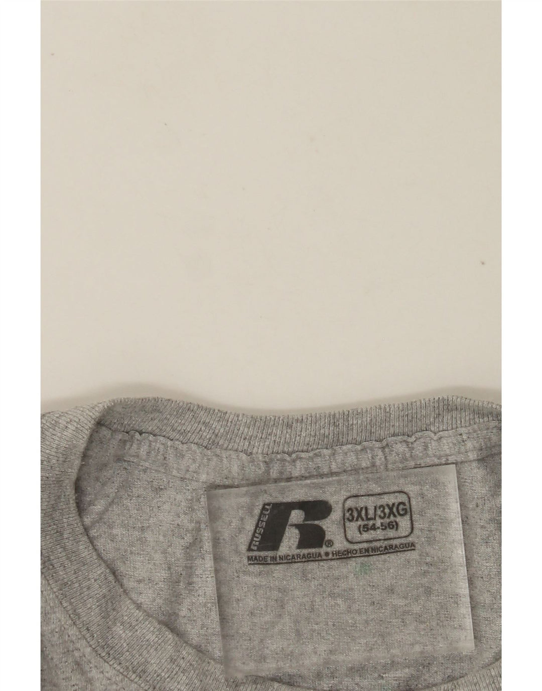 RUSSELL ATHLETIC Mens T-Shirt Top UK 54/56 3XL Grey Flecked