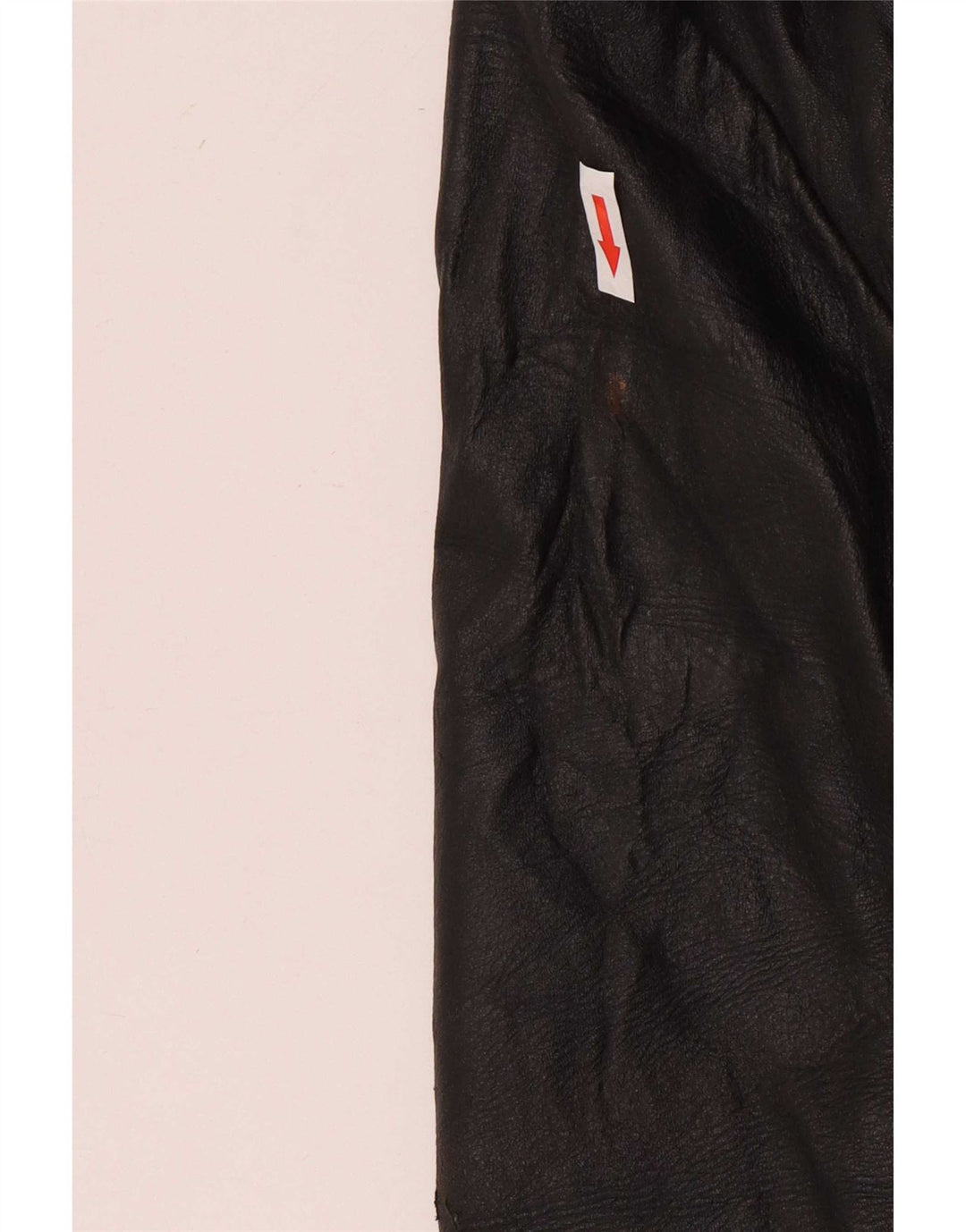 Vintage Womens 3 Button Leather Blazer Jacket UK 12 Medium Black