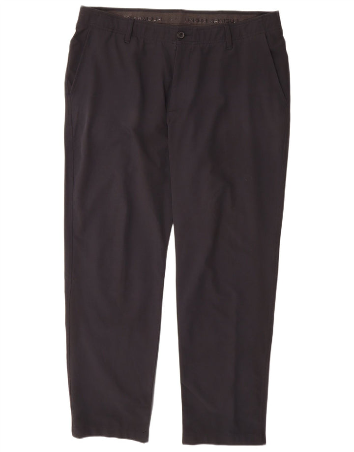 Under Armour Mens Straight Chino Trousers W40 L30 Black Polyester