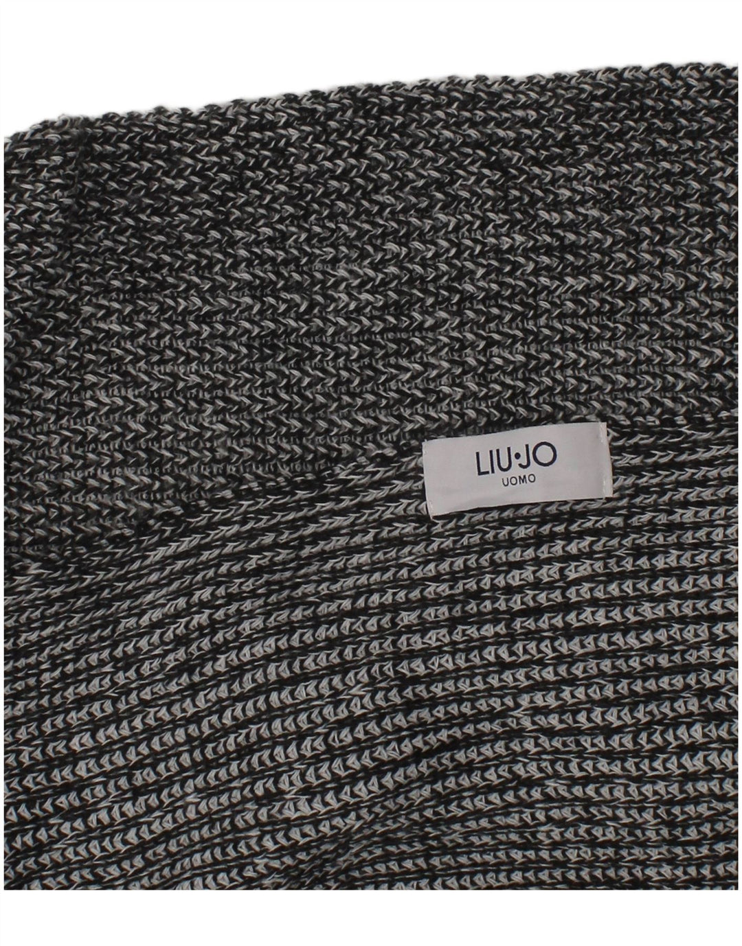 Liu Jo Mens Knit Rectangle Scarf One Size Grey Flecked Classic