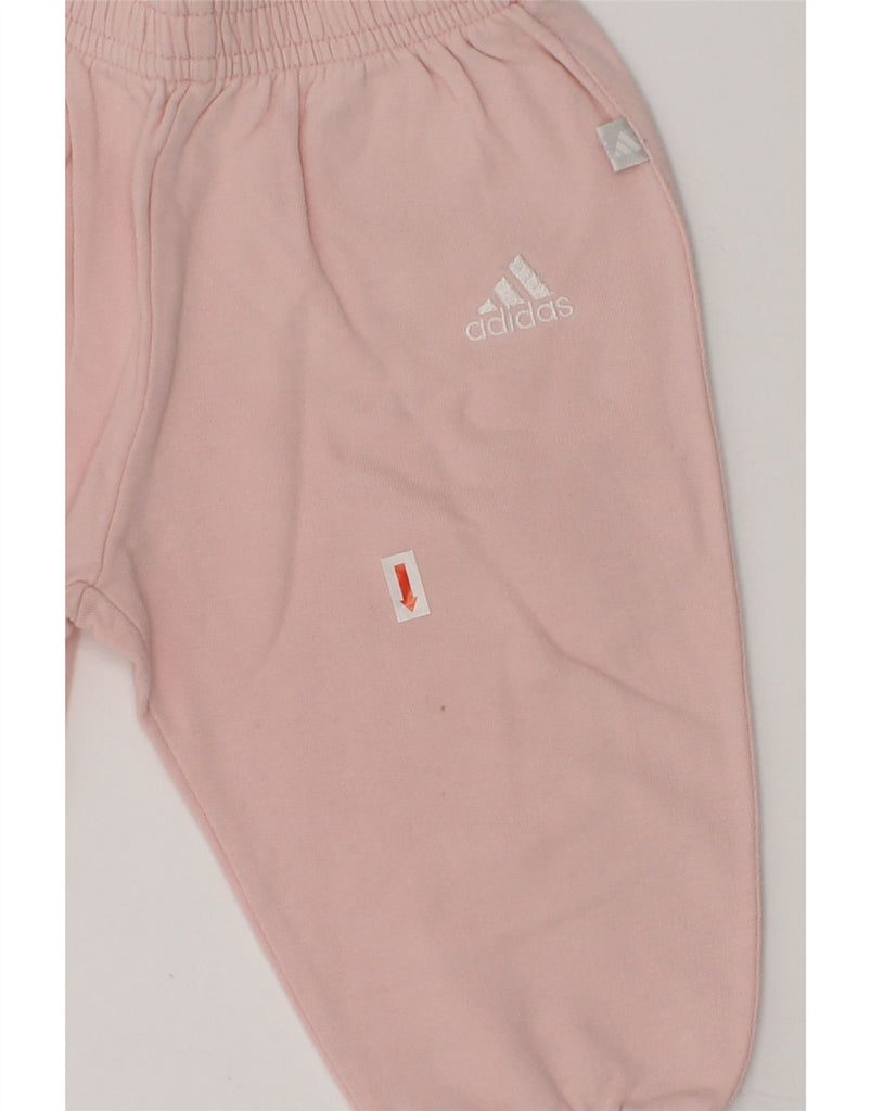 ADIDAS Baby Girls Joggers Tracksuit Trousers 6-9 Months Pink Cotton | Vintage Adidas | Thrift | Second-Hand Adidas | Used Clothing | Messina Hembry 