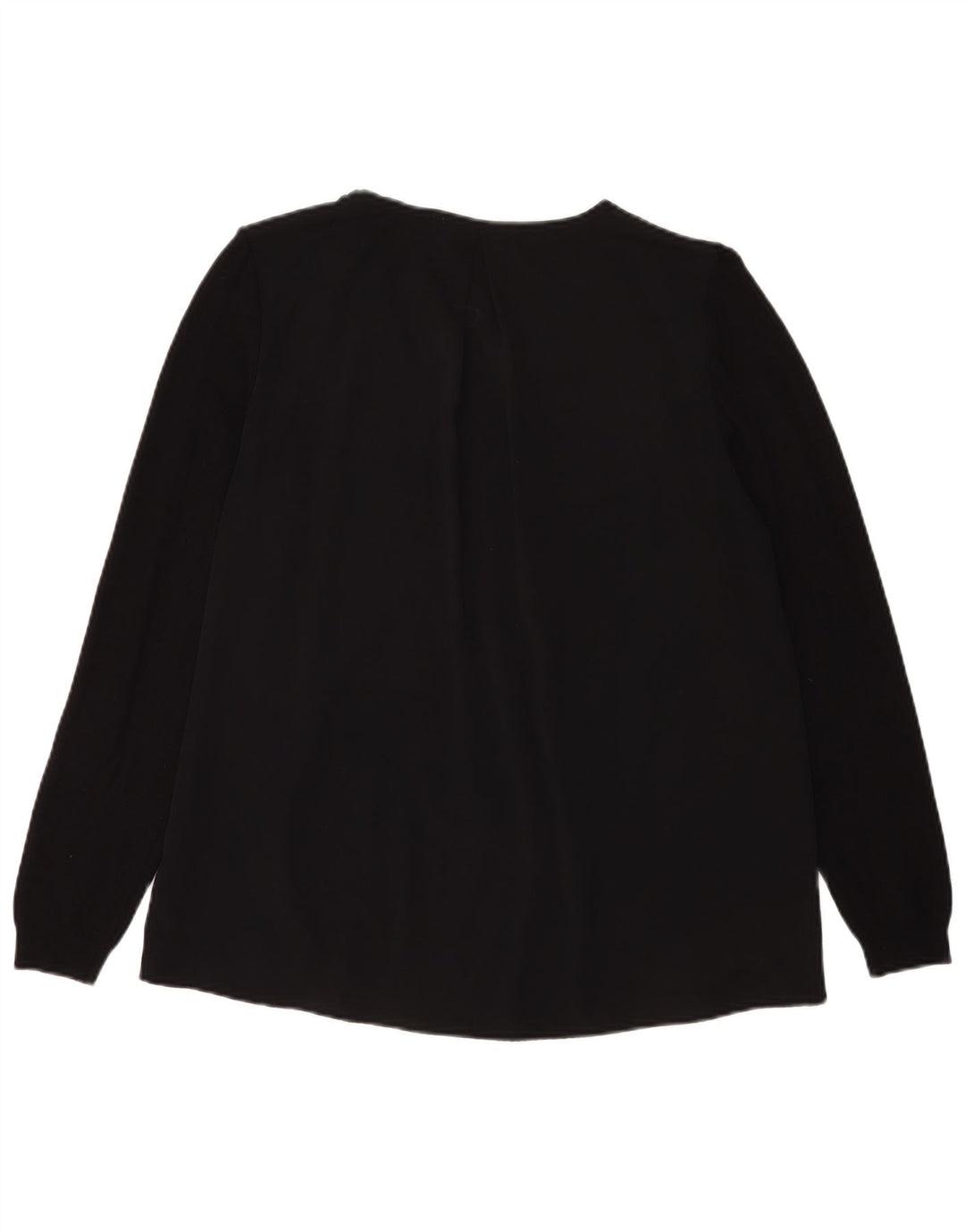 Marks & Spencer Womens Long Sleeve Blouse Top UK 16 Large Black Floral