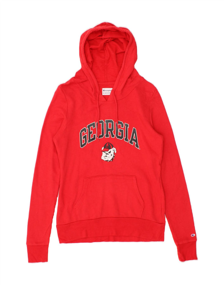 CHAMPION Mens Georgia Graphic Hoodie Jumper Small Red Vintage Champion and Second-Hand Champion from Messina Hembry 