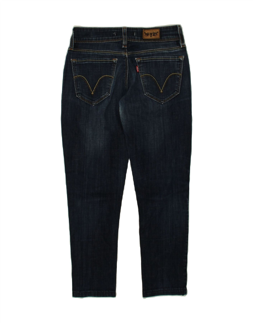 LEVI'S Womens 470 Straight Slim Jeans W28 L24 Navy Blue Cotton Vintage Levi's and Second-Hand Levi's from Messina Hembry 