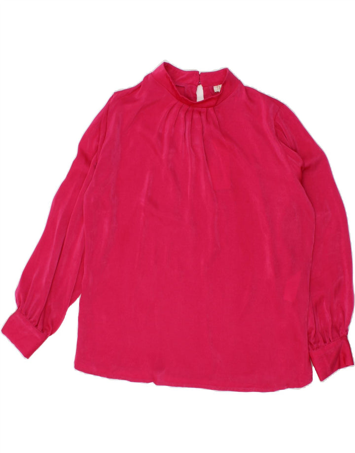 VINTAGE Womens Blouse Top UK 18 XL Pink Viscose Vintage Vintage and Second-Hand Vintage from Messina Hembry 