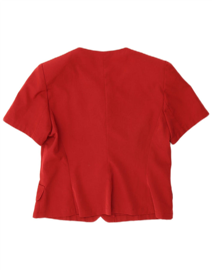 Vintage Womens 5 Button 2 Piece Skirt Set UK 12 Medium W30 Red