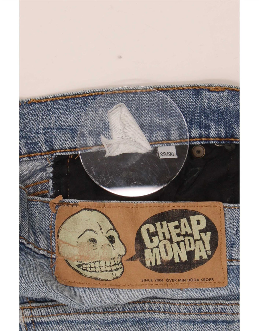 Cheap Monday Mens Straight Jeans W32 L27 Blue