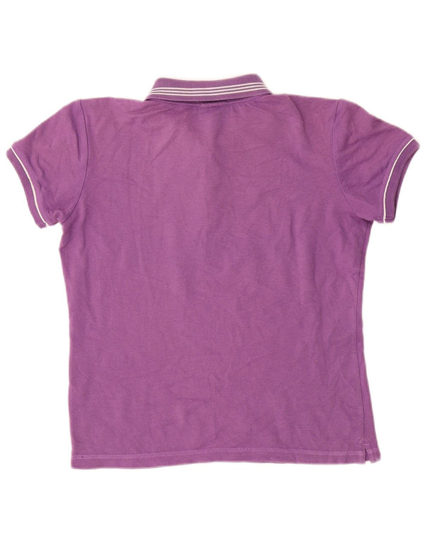 Champion Womens Heritage Fit Polo Shirt UK 14 Large Purple